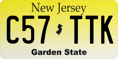 NJ license plate C57TTK