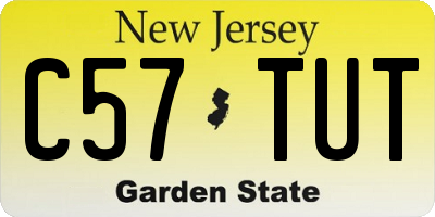 NJ license plate C57TUT