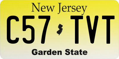 NJ license plate C57TVT