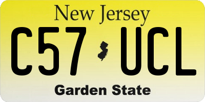 NJ license plate C57UCL
