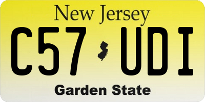 NJ license plate C57UDI