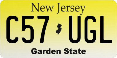 NJ license plate C57UGL