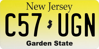 NJ license plate C57UGN