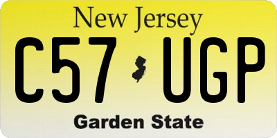 NJ license plate C57UGP