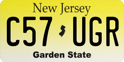 NJ license plate C57UGR