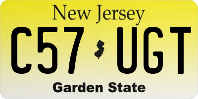 NJ license plate C57UGT