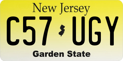 NJ license plate C57UGY
