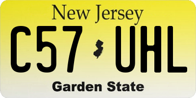 NJ license plate C57UHL