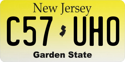 NJ license plate C57UHO