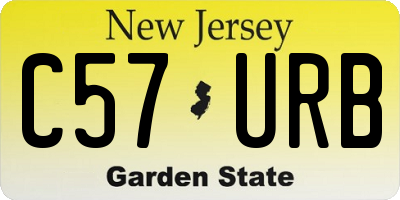 NJ license plate C57URB