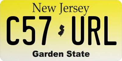 NJ license plate C57URL