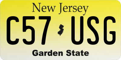 NJ license plate C57USG