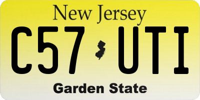 NJ license plate C57UTI