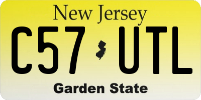 NJ license plate C57UTL