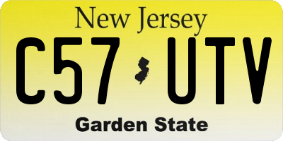 NJ license plate C57UTV
