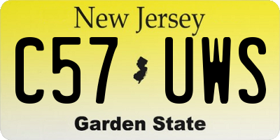 NJ license plate C57UWS
