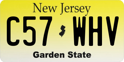 NJ license plate C57WHV