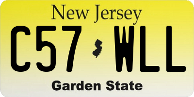 NJ license plate C57WLL