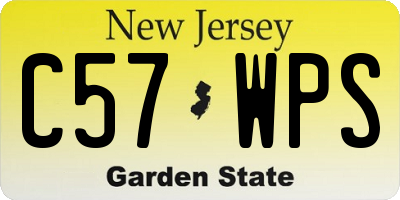 NJ license plate C57WPS