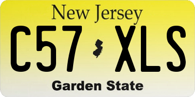 NJ license plate C57XLS
