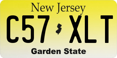NJ license plate C57XLT