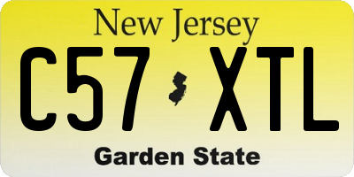 NJ license plate C57XTL