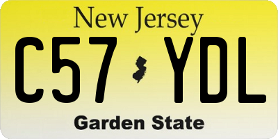 NJ license plate C57YDL