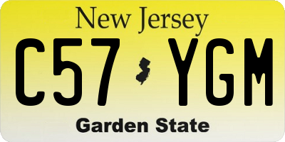 NJ license plate C57YGM
