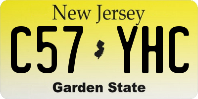 NJ license plate C57YHC
