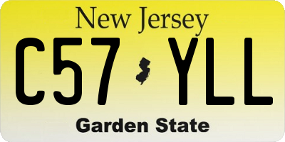 NJ license plate C57YLL