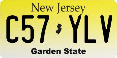 NJ license plate C57YLV