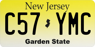 NJ license plate C57YMC
