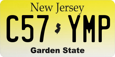 NJ license plate C57YMP