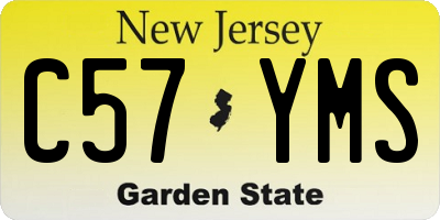 NJ license plate C57YMS