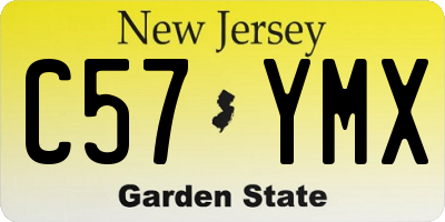 NJ license plate C57YMX