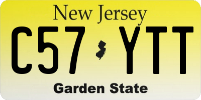 NJ license plate C57YTT
