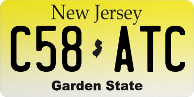 NJ license plate C58ATC