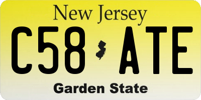 NJ license plate C58ATE