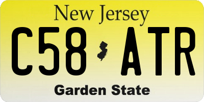 NJ license plate C58ATR