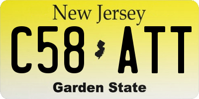 NJ license plate C58ATT