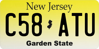NJ license plate C58ATU