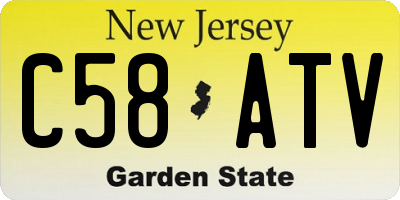NJ license plate C58ATV