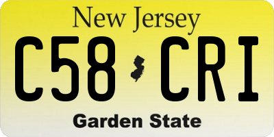 NJ license plate C58CRI