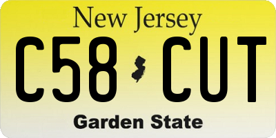 NJ license plate C58CUT