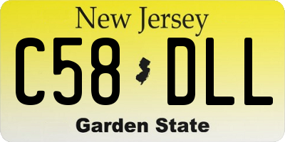NJ license plate C58DLL
