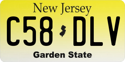NJ license plate C58DLV