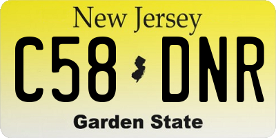 NJ license plate C58DNR