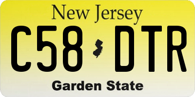 NJ license plate C58DTR