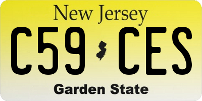 NJ license plate C59CES