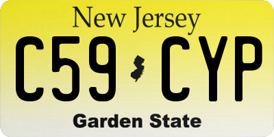 NJ license plate C59CYP